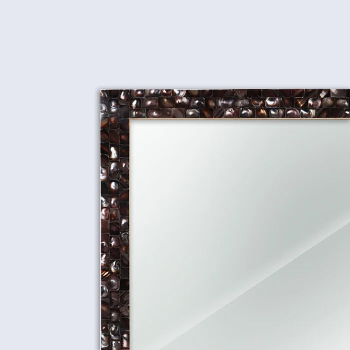 Handmade Make To Order Mother Of Pearl Grey Mirror in 7 Sizes