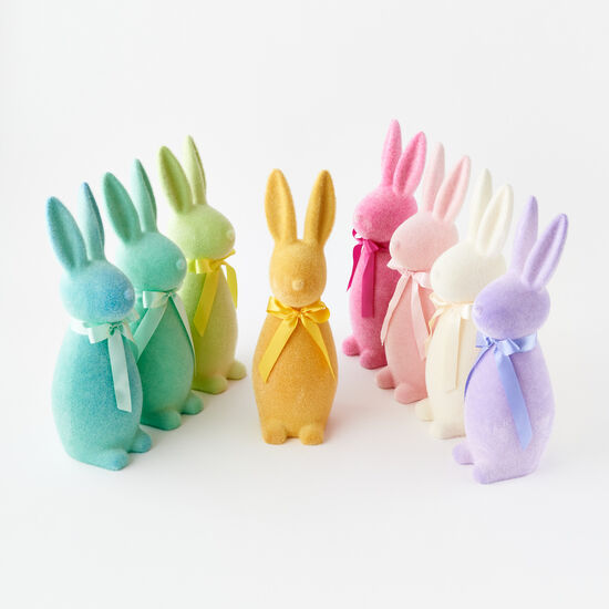 Medium Flocked Bunny Decoration
