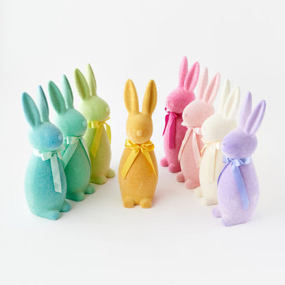 Medium Flocked Bunny Decoration