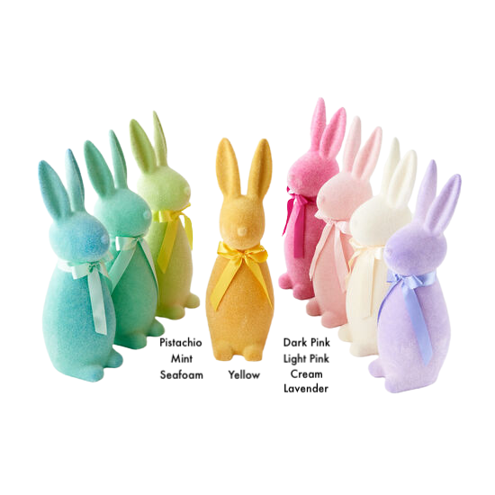 Medium Flocked Bunny Decoration