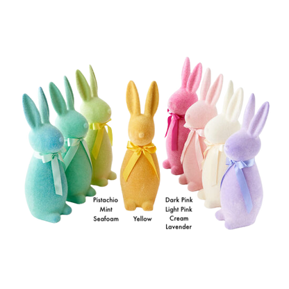 Medium Flocked Bunny Decoration