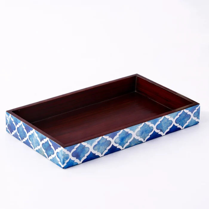 Handmade Moroccan Bone Inlay Vanity Decorative Bathroom Tray 10x6