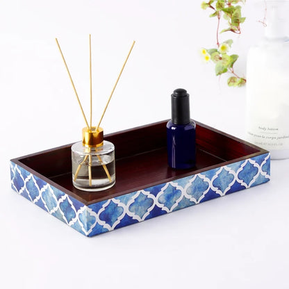Moroccan Bone Inlay Vanity Decorative Bathroom Tray 10x6
