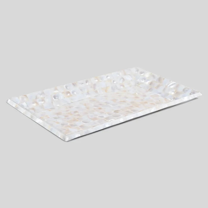 Handmade Mother of Pearl Decorative Tray Vanity Coffee Table 12"x7"