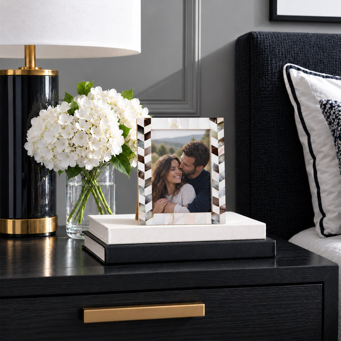 Mother of Pearl Picture Frame | Pearlescent Barley | 4x6 5x7 8x10