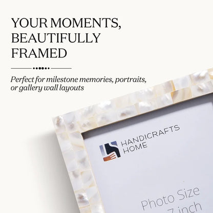 Mother of Pearl Picture Frame Set of 3 | Mother of Pearl Collection | Fits 5x7 Photos