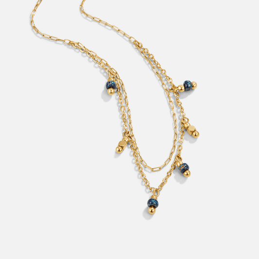 Olivia Blue Droplet Necklace