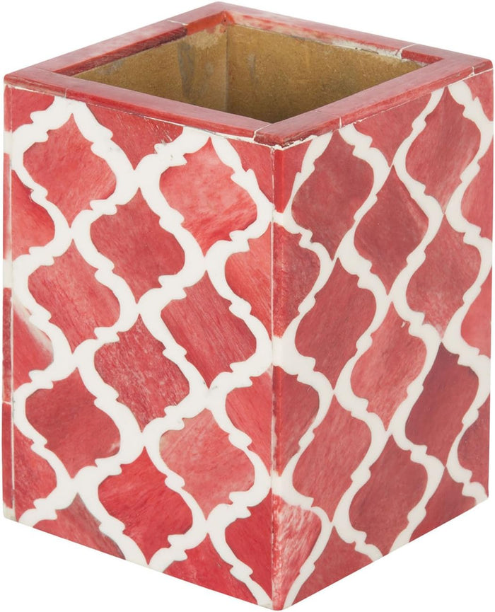 Handmade Pen pencil holder moroccan available in Red 3x4 Inch, for desk organizing