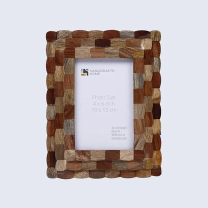 Handmade Picture Frame Artisan Hive Collection Wood Beige & Brown – 3 Sizes, for tabletop or wall display