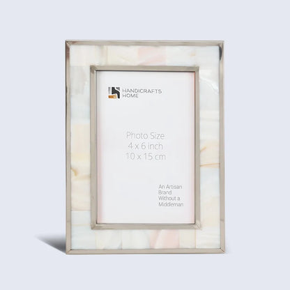 Picture Frame Camelot Maiden Collection Brass & Resin Inlay Gold & White – 4x6"