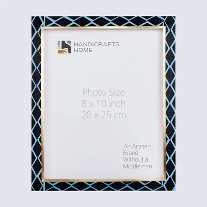 Handmade Picture Frame Halo Mamba Collection Resin Inlay & Brass Multi-Color – 4x6, 5x7 & 8x10