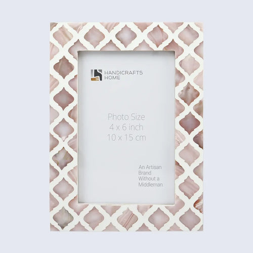 Handmade Picture Frame Moor Fire Pattern Collection Mother of Pearl Resin Inlay Multi Color in 3 sizes