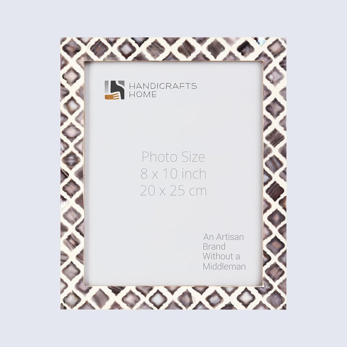 Handmade Picture Frame Moor Fire Pattern Collection Mother of Pearl Resin Inlay Multi Color in 3 sizes