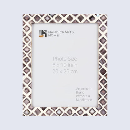 Handmade Picture Frame Moor Fire Pattern Collection Mother of Pearl Resin Inlay Multi Color in 3 sizes