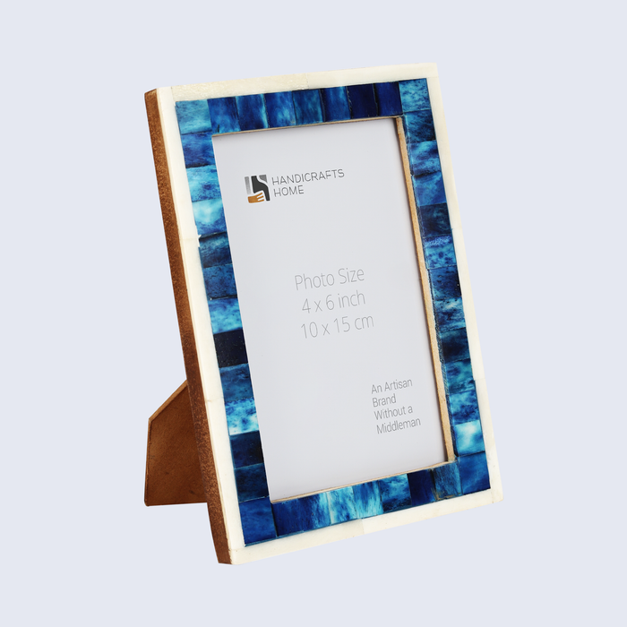 Picture Frame Mosaic Collection Bone Inlay Blue & White – 3 Sizes