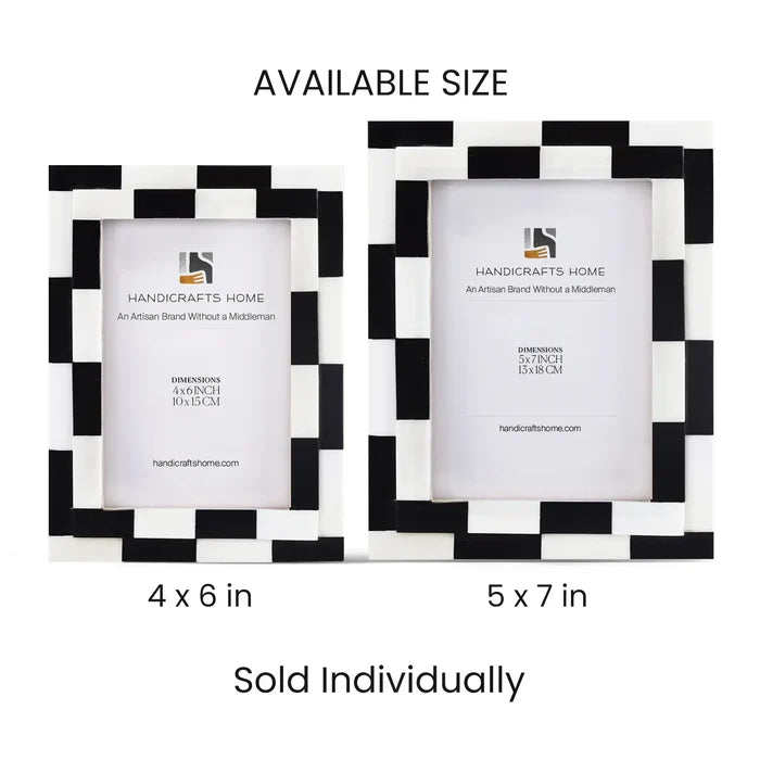 Picture Frame Silhouette Shuffled Collection Bone Inlay Multi-Color – 4x6, 5x7