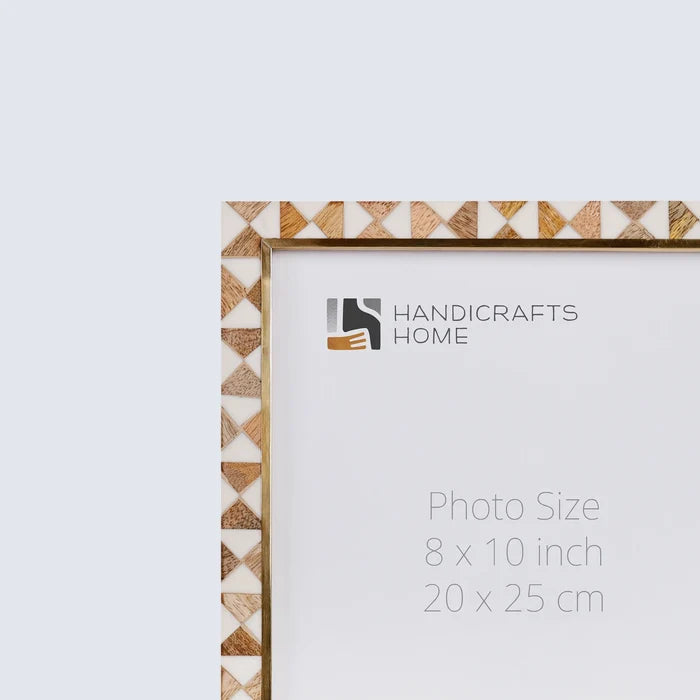 Picture Frames Halo Ivory Collection Wood, Brass & Resin Inlay - 4x6,5x7 & 8x10