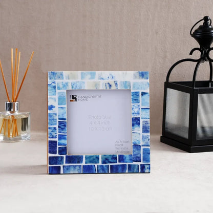 Picture Frames Indigo Pattern Bone Inlay 4" x 4"