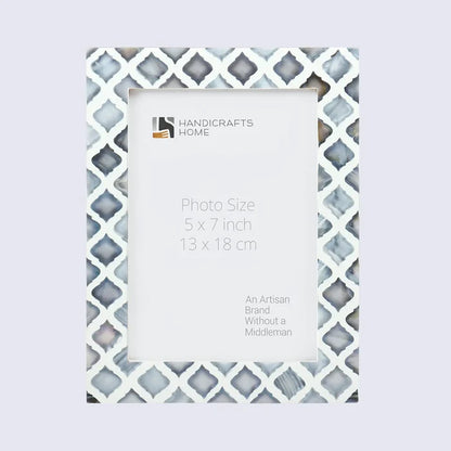 Handmade Picture Frames Moor Sky Collection Mother of Pearl Resin Inlay Blue White 3 Sizes