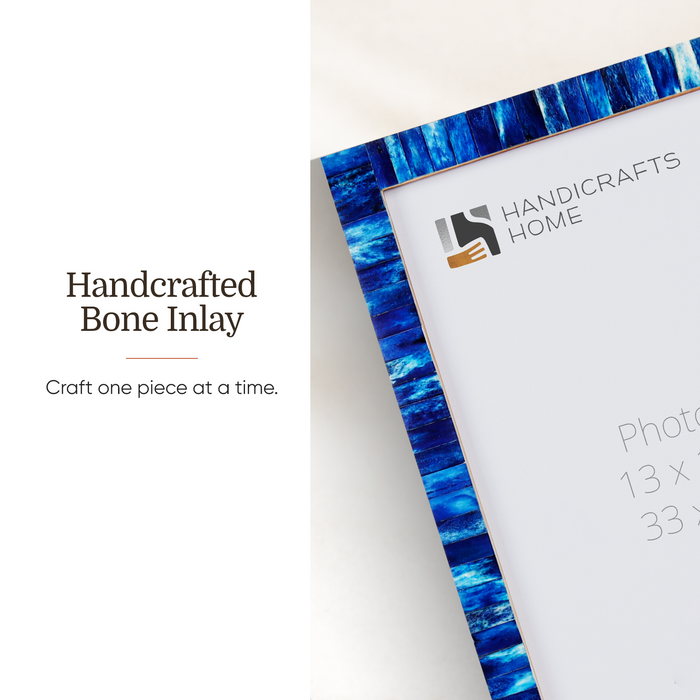 Handmade Poster Frame Classic Blue Bone Inlay, 20 Sizes, for wall display