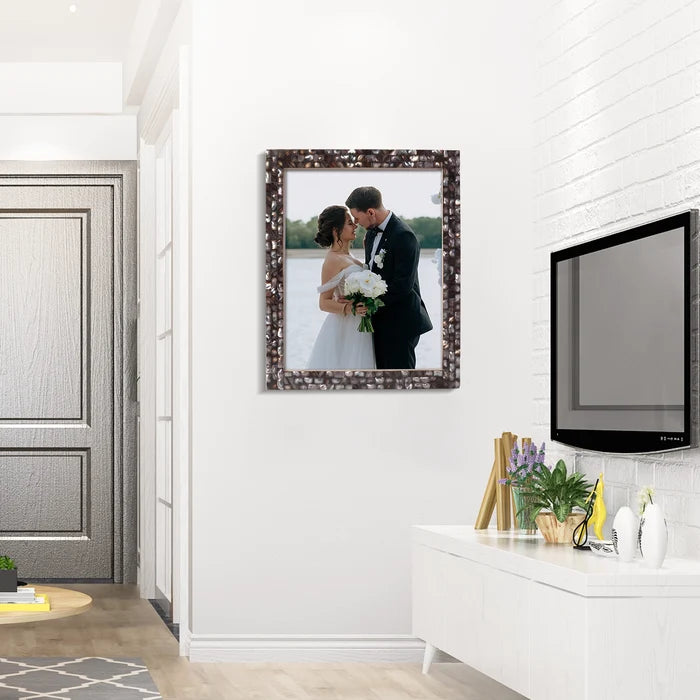 Handmade Poster Frame Mother of Pearl Collection, Grey, 20 Sizes, for wall display