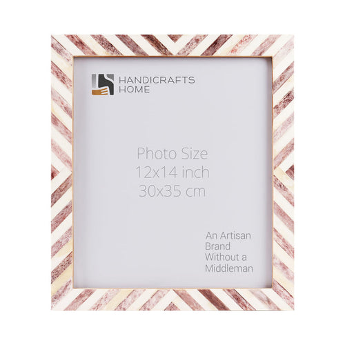 Handmade Poster Frames Chevron Collection, Bone Inlay, Brown, 21 Sizes, for wall display