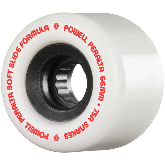 Powell Peralta Snakes Skateboard Wheels 66mm 75a 4pk White