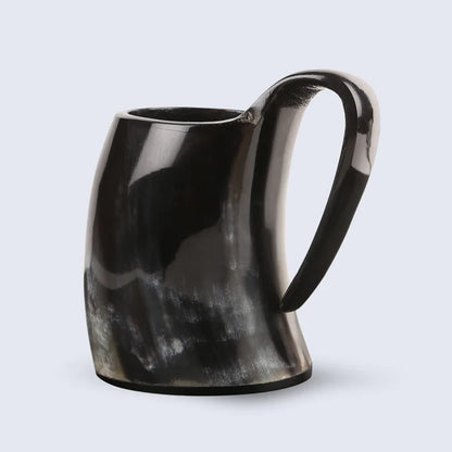 Handmade Real Buffalo Horn Whiskey Mug – Rustic Horn Cocktail Cup, 5 Oz (3 Inch