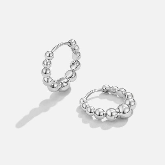 Roma Silver Hoop Earrings