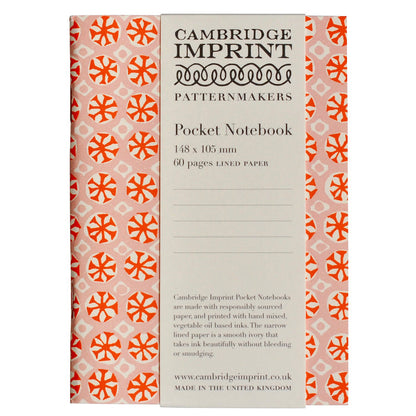Cambridge Imprint pocket notebook with decorative cover and text