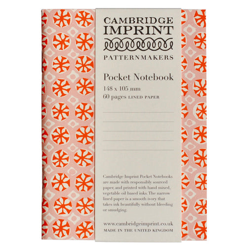 Cambridge Imprint pocket notebook with decorative cover and text