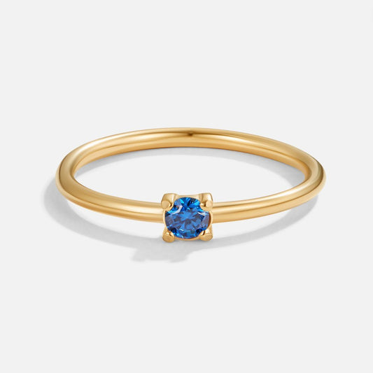 September Birthstone 18K Gold Ring