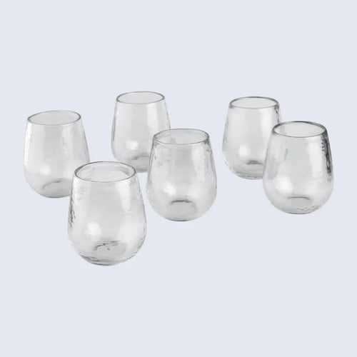 Handmade Set-of-6-flute-green-drinking-glasses-in-10-4-oz-4-height