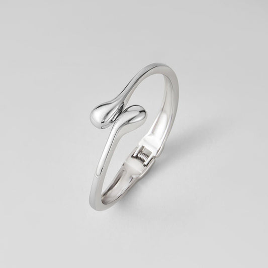 Silver Teardrop Bangle
