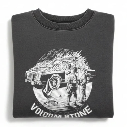 Volcom Lifer Crew - Washed Black