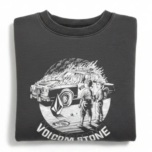 Volcom Lifer Crew - Washed Black