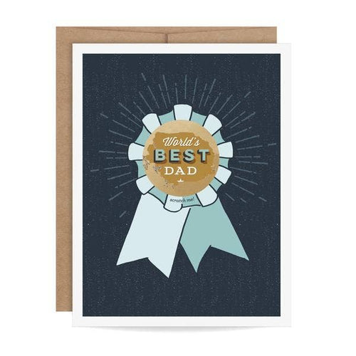 World's Best Dad Scratch-off Card